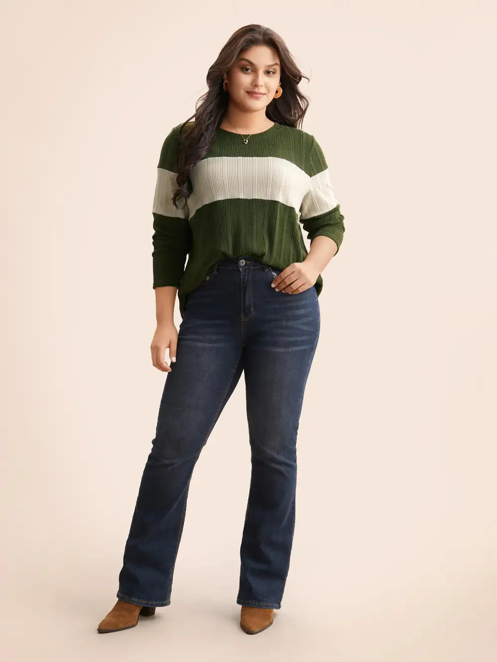Contrast Patchwork Textured T-Shirt