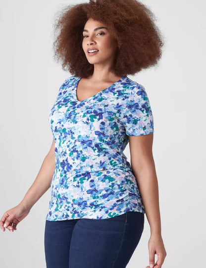 Modern Jersey Side-Ruched Tee