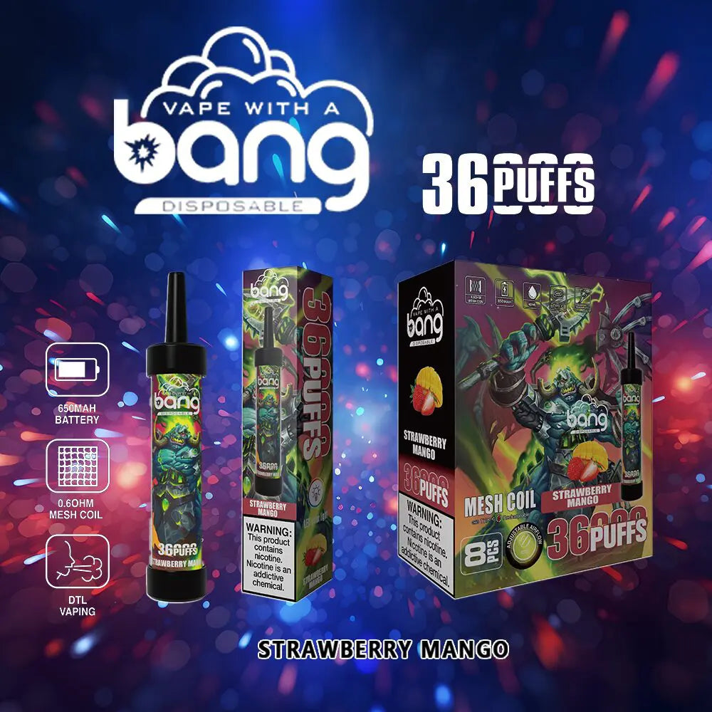 Bang 36000 36K Puffs 0% 2% 3% 5% Nicotine Latest Original Disposable Vape Pen