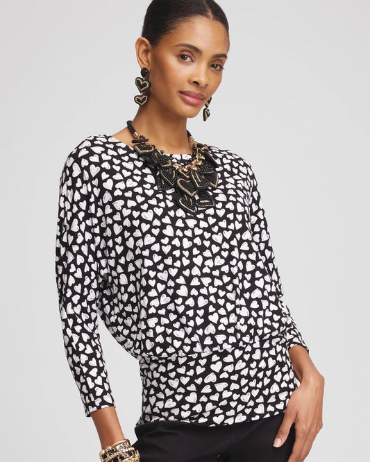 Valentine's Day Banded-Hem Top