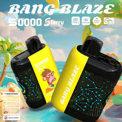 Bang Blaze Starry 50000 50K Puffs Hottest LED Display Disposable Vape