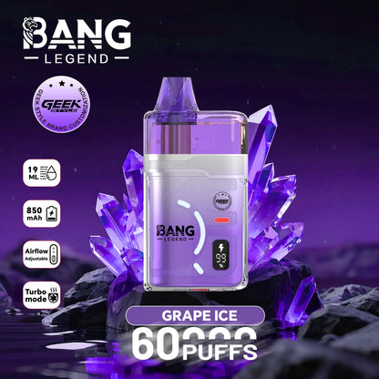 Bang Legend Geek 60000 60K Puffs Airflow Adjustable & Turbo Mode Disposable Vape