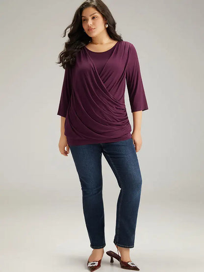 Supersoft Essentials Plain Crossover T-Shirt