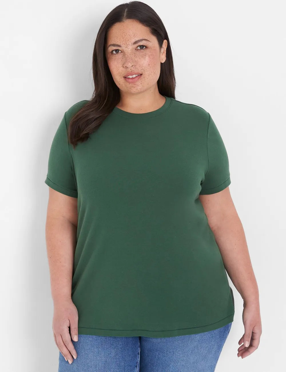 Crew-Neck Ribbed Layering Tee