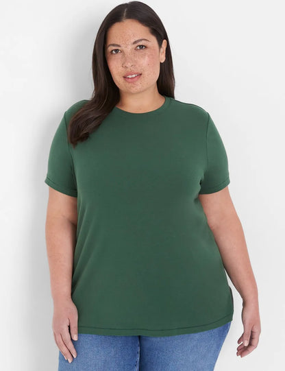 Crew-Neck Ribbed Layering Tee