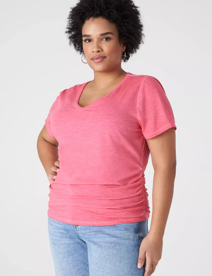 Modern Jersey Side-Ruched Tee