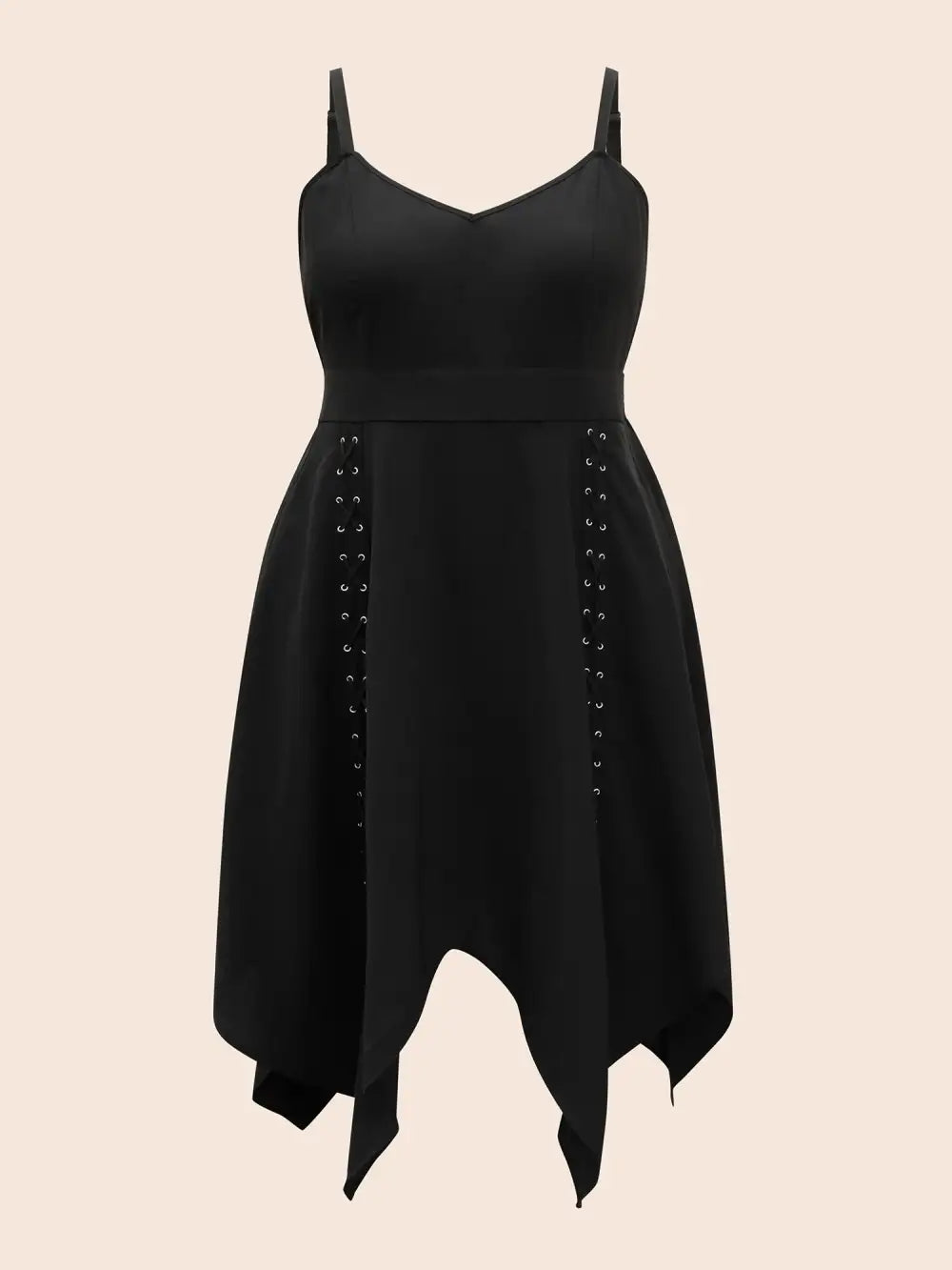 Mystic Irregular Lace Up Midi Dress