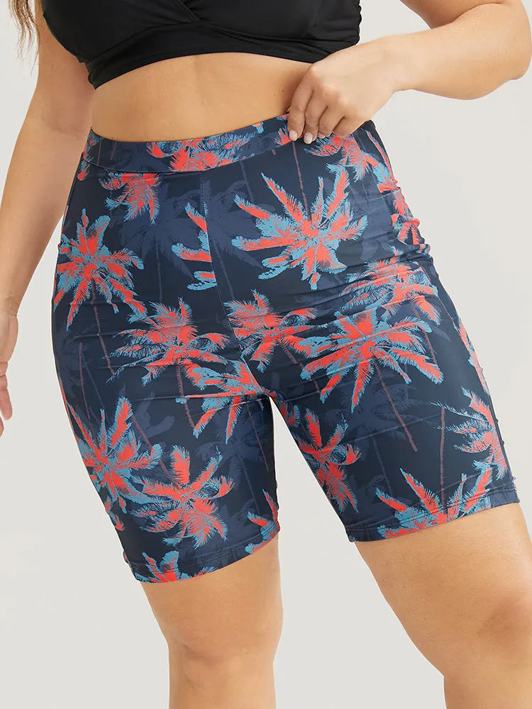 High Waist Pocket Side Swim Shorts
