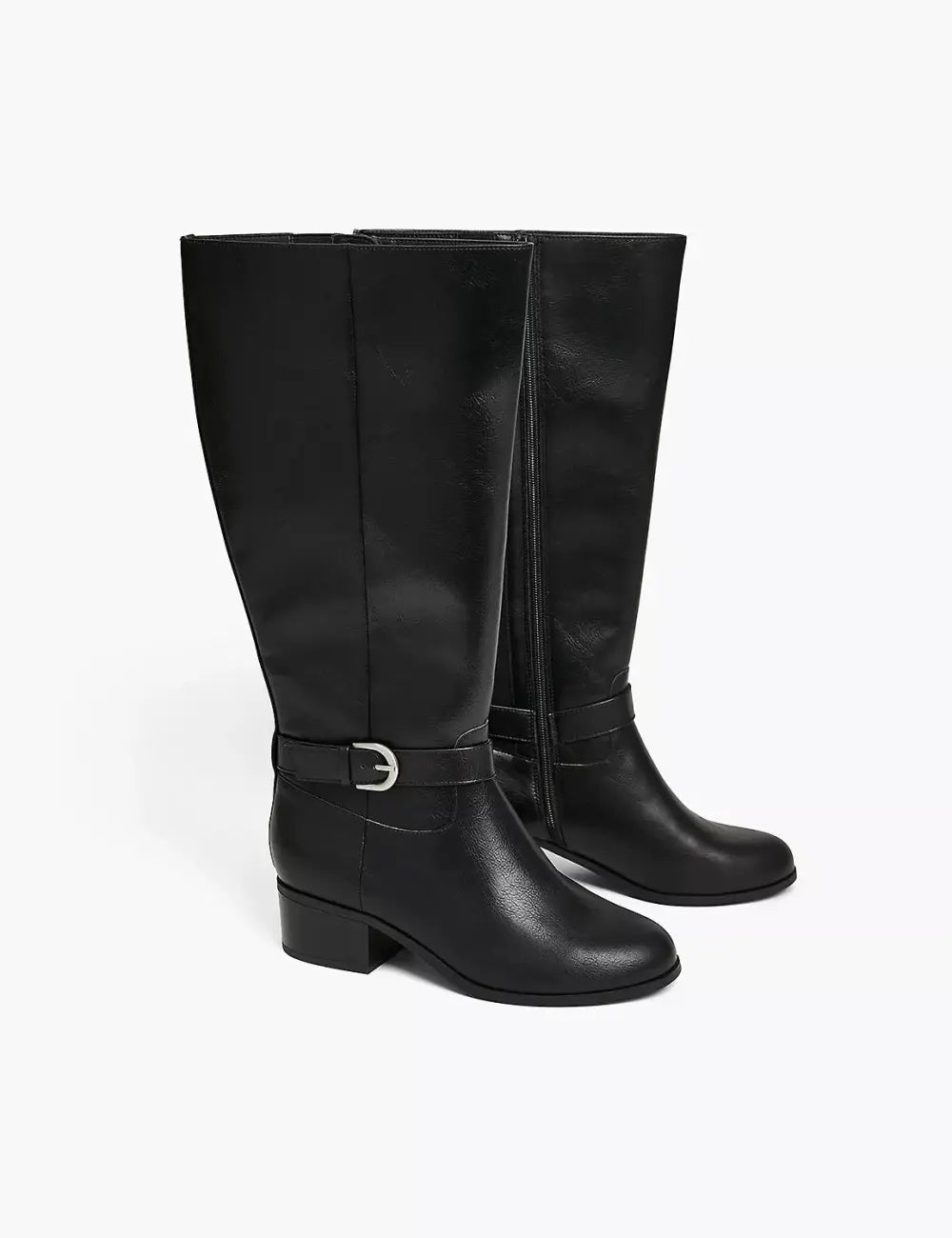 Wide Calf Dream Cloud Buckle Riding Boot