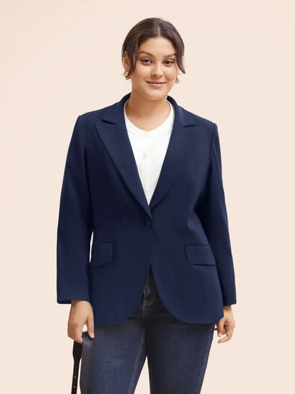 Stretch Woven Pocket Slim-Fit Blazer