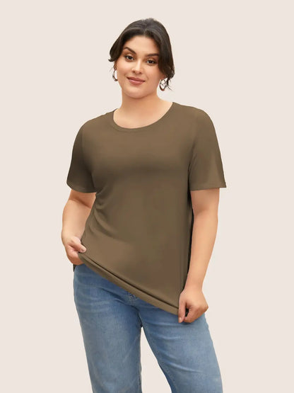 Supersoft Essentials Solid Basic Knit T-Shirt