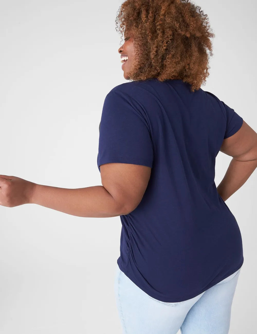 Modern Jersey Side-Ruched Tee