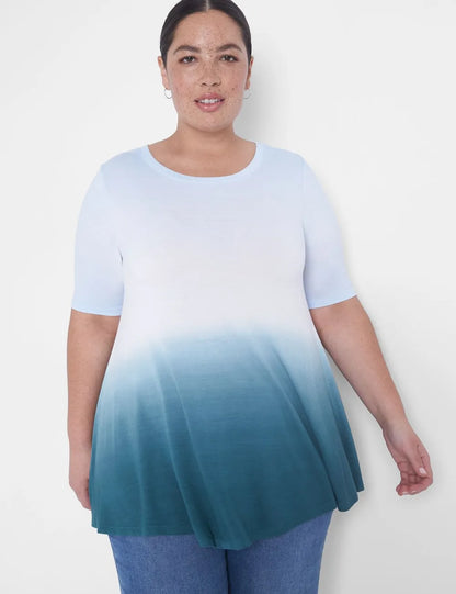 Modern Slub Swing Perfect Sleeve Straight-Hem Tee