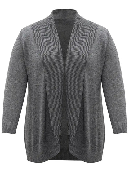 Supersoft Essentials Plain Texture Arc Hem Cardigan
