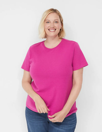 Crew-Neck Ribbed Layering Tee