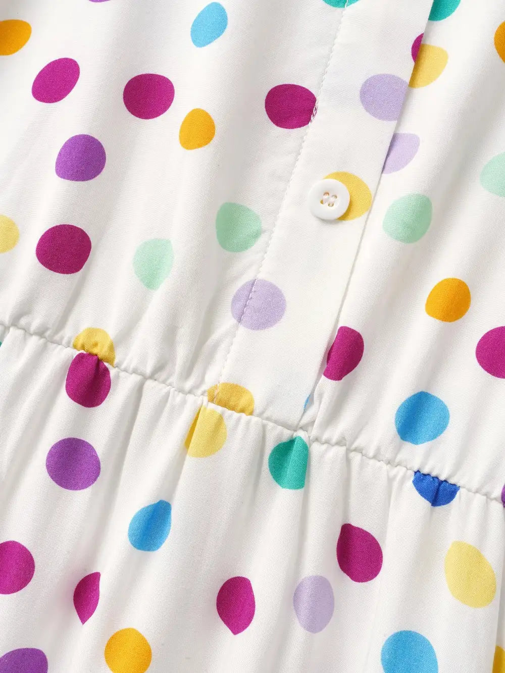 Polka Dot Front Tie Midi Shirt Dress