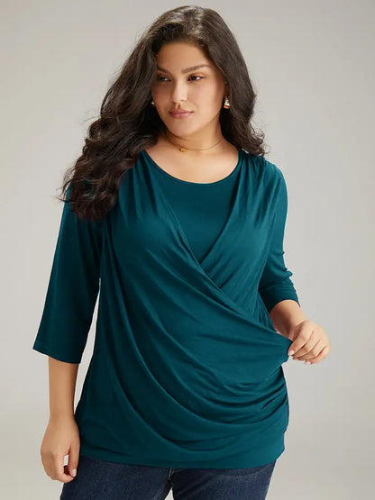 Supersoft Essentials Plain Crossover T-Shirt