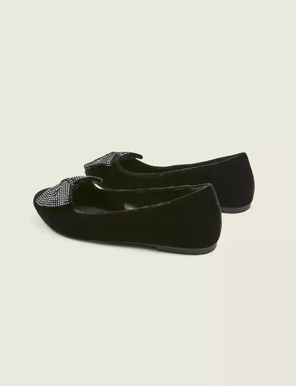 Dream Cloud Velvet Bow Ballet Flat