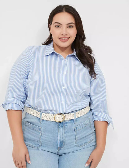 Braided Faux-Leather Oval Ring Belt