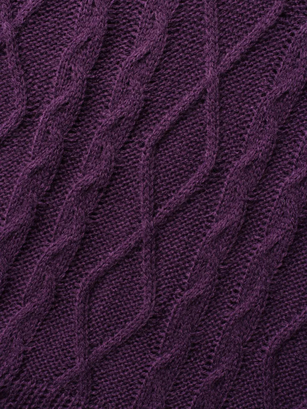 V Neck Cable Knit Drawstring Pullover