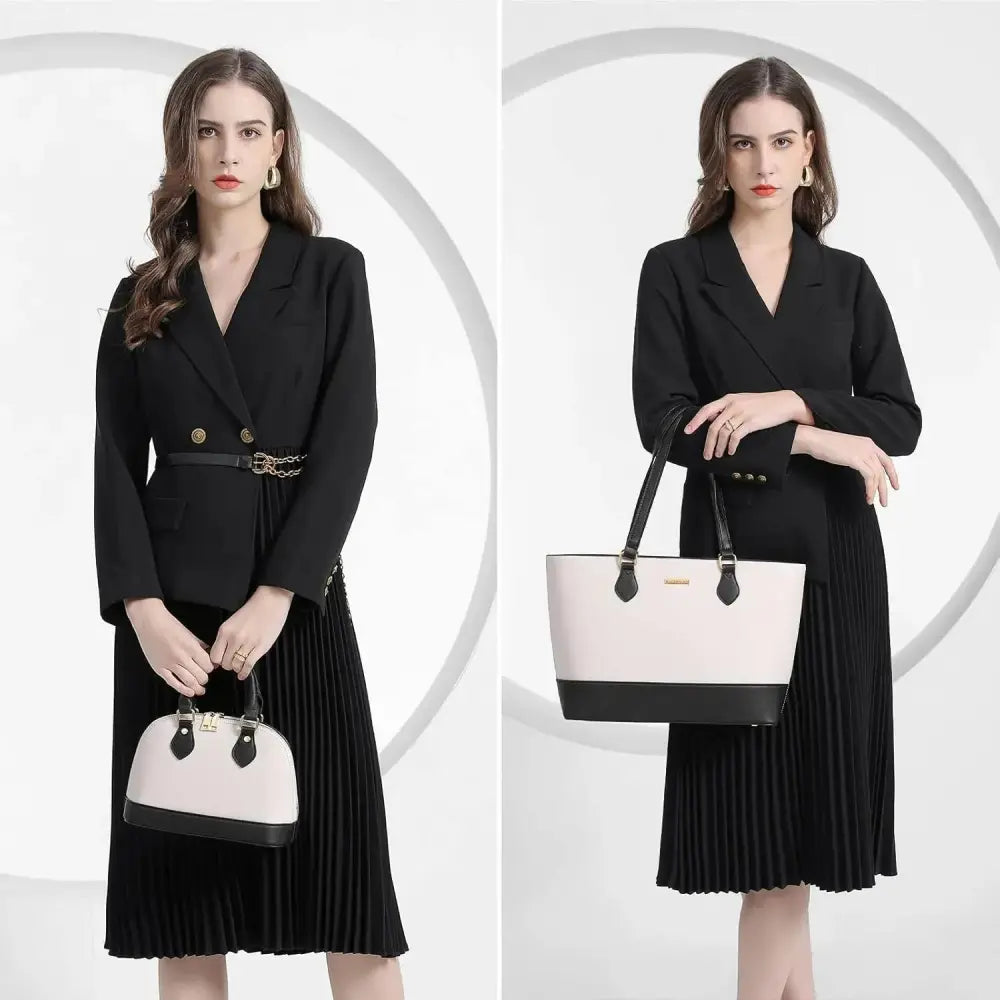 4PCS Women Fashion Handbags Purses Wallet Tote Shoulder Bags