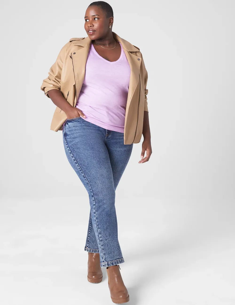 Modern Jersey Side-Ruched Tee