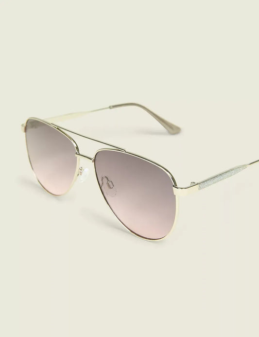 Glitter Aviator Sunglasses