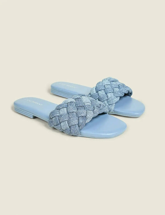 Dream Cloud Braided Faux-Leather Slide