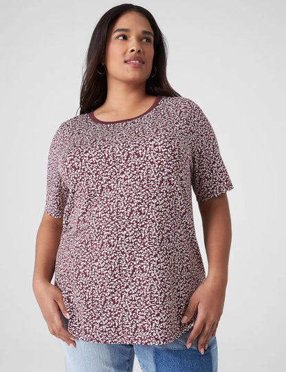 Perfect Sleeve Curved-Hem Tee