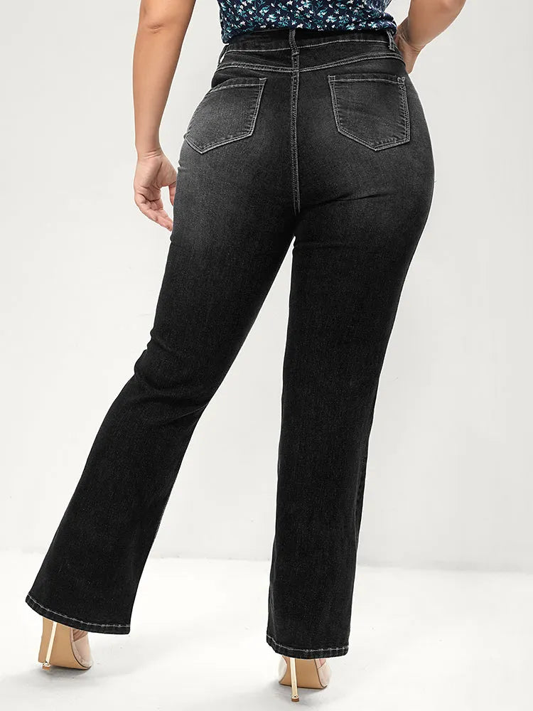 Bootcut Very Stretchy Mid Rise Medium Wash Sculpt Waist Jeans