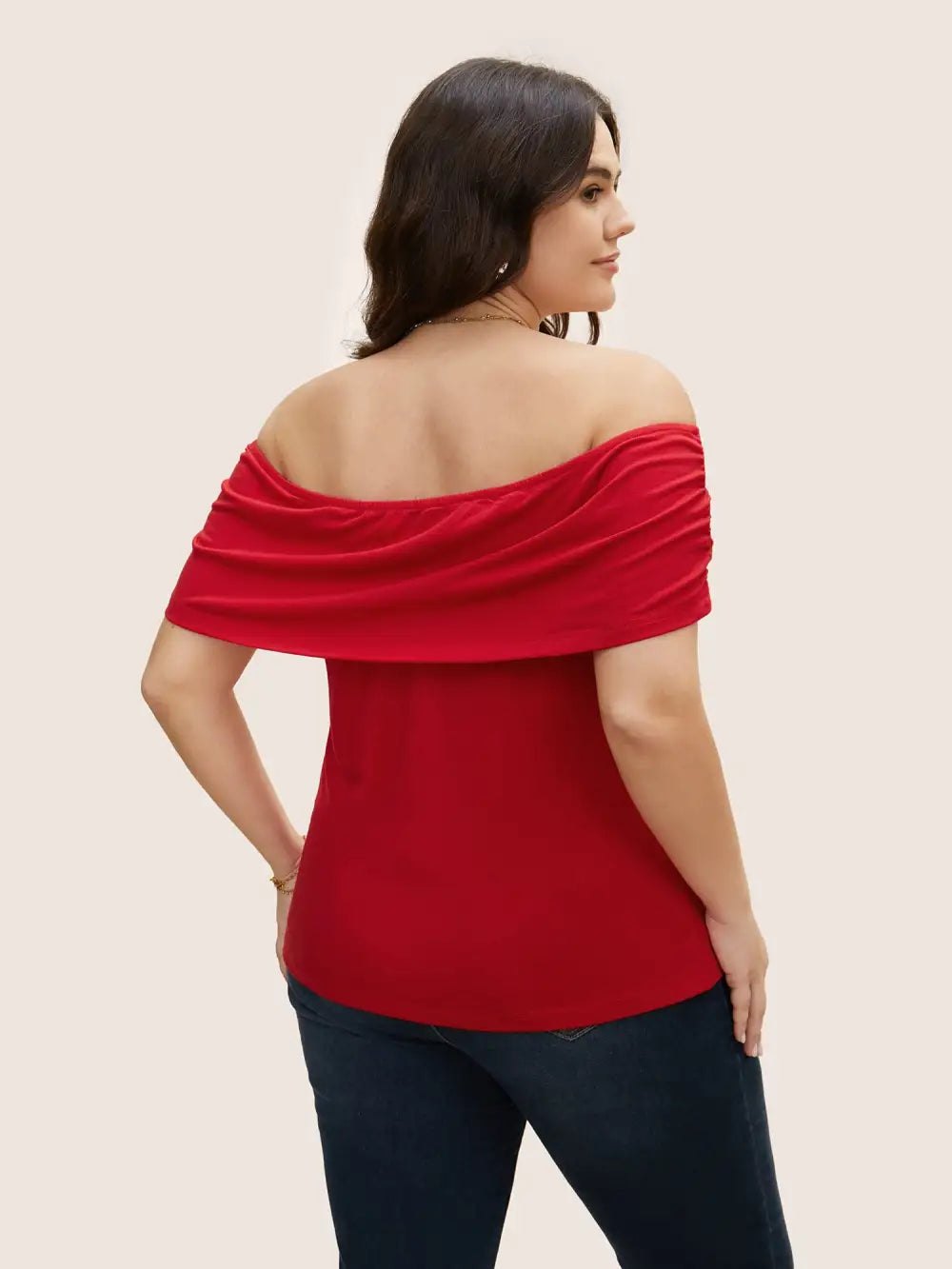 Supersoft Essentials One Shoulder Neck Gathered T-Shirt