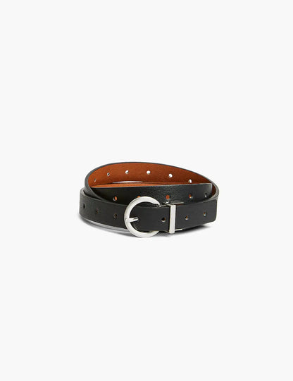 Black & Cognac Reversible Belt