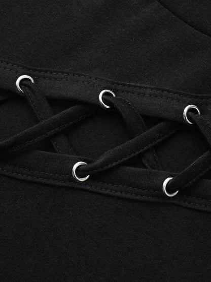 Peek-A-Boo Cut-Out Neckline T-Shirt