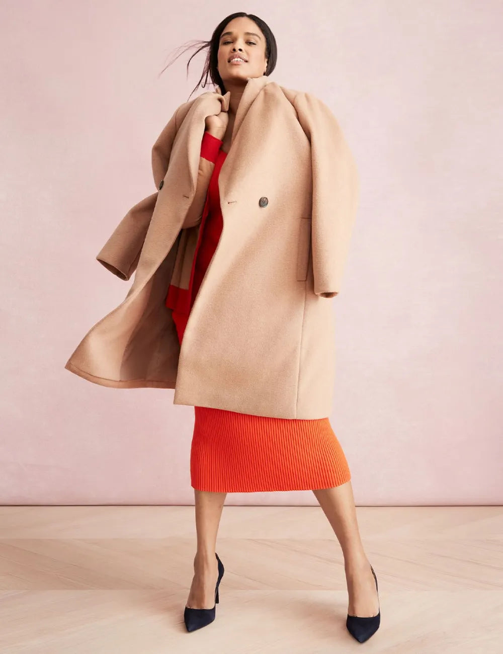 Double-Breasted Wool Coat