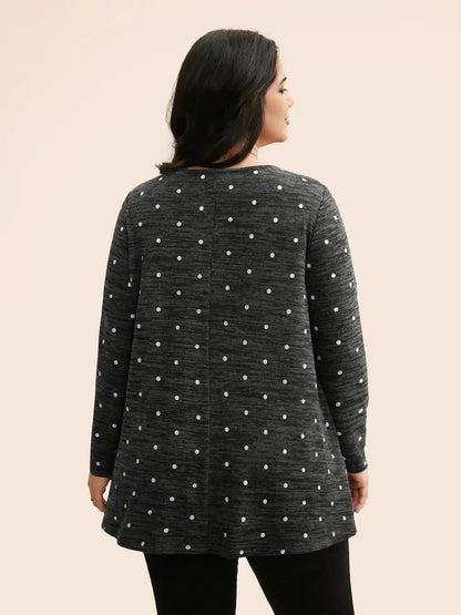 Heather Polka Dot Pocket T-Shirt