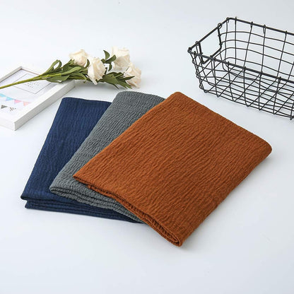 Soft Cotton Hemp Scarf Wrap Long Hijab Scarves for Women
