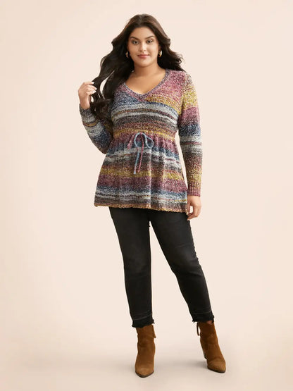 Ombre Heather Tie Knot Pullover