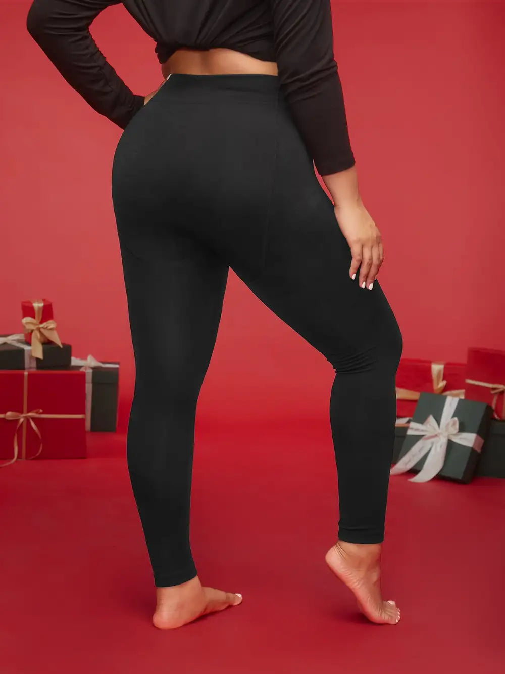 Light Fleece High-Waisted Legging Tights Stocking