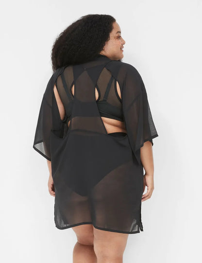 Mesh Backless Kimono