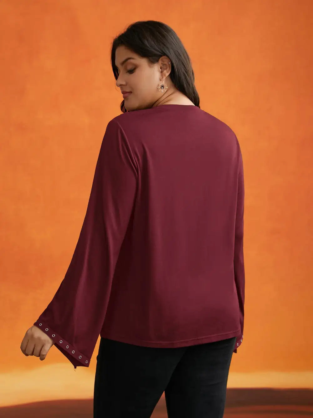 Peek-A-Boo Cut-Out Neckline T-Shirt