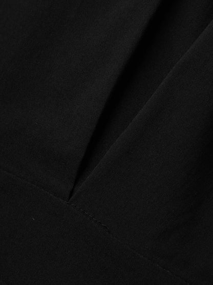 Stretch Woven Cowl Neckline Midi Dress