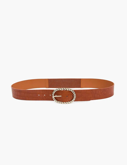 Metal Rope Faux-Leather Waist Belt