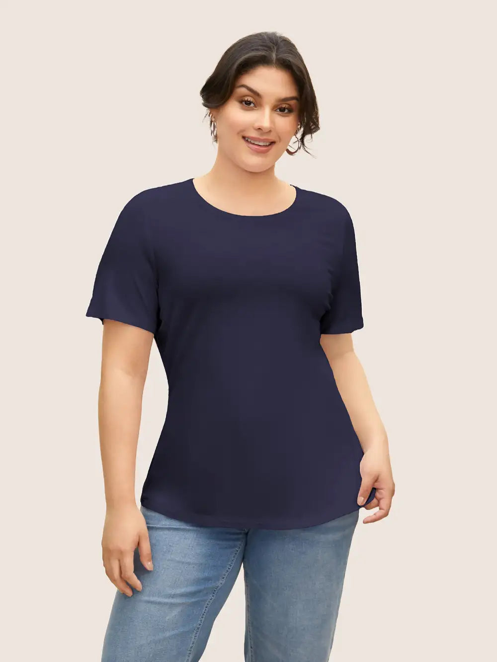 Supersoft Essentials Solid Basic Knit T-Shirt
