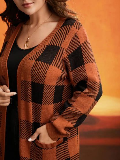 Supersoft Essentials Halloween Plaid Open Cardigan