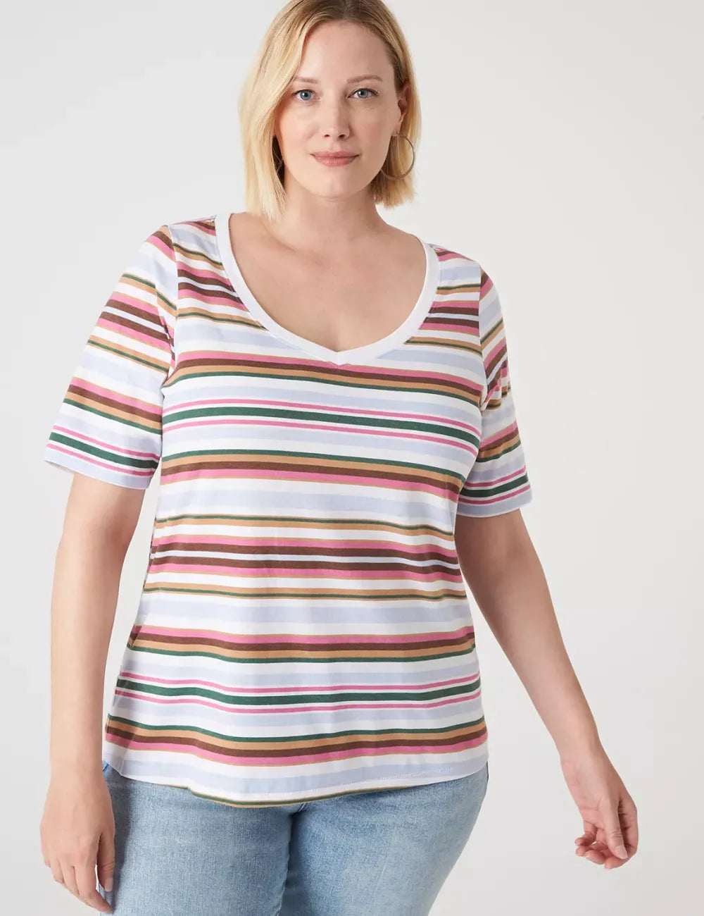 Modern Perfect Sleeve V-Neck Tee