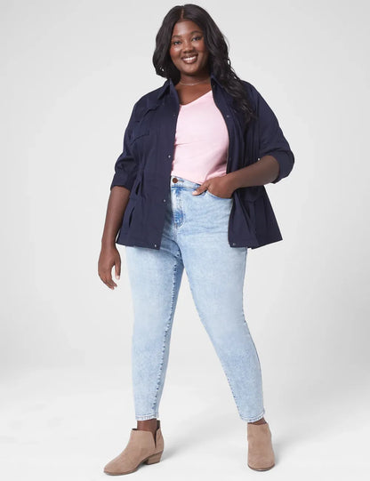 Modern Jersey Side-Ruched Tee