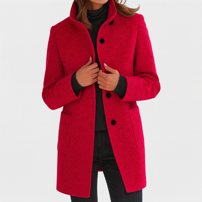 Jessa - Mid-Length Button Coat