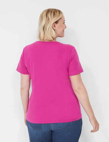 Crew-Neck Ribbed Layering Tee