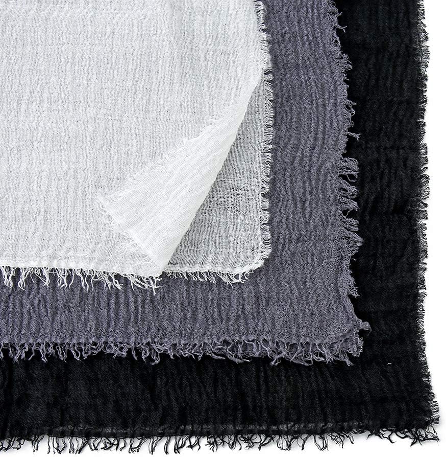 Soft Cotton Hemp Scarf Wrap Long Hijab Scarves for Women