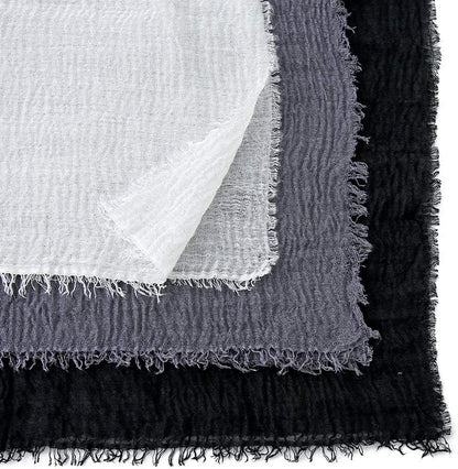 Soft Cotton Hemp Scarf Wrap Long Hijab Scarves for Women